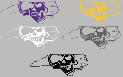 East Carolina Pirates Alternate State Logo Premium DieCut Vinyl Decal PICK COLOR & SIZE