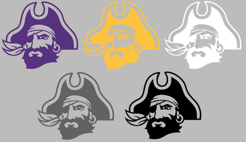 East Carolina Pirates Alternate Logo Premium DieCut Vinyl Decal PICK COLOR & SIZE