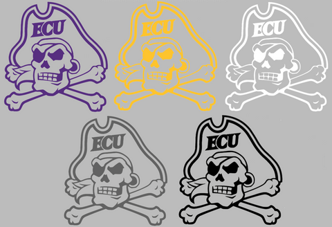 East Carolina Pirates Team Logo Premium DieCut Vinyl Decal PICK COLOR & SIZE