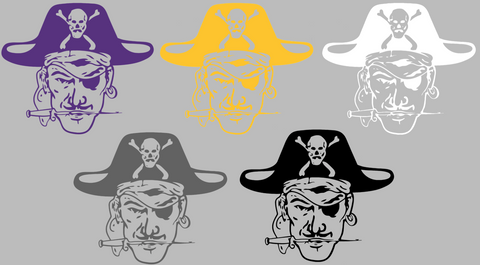 East Carolina Pirates Retro Throwback Logo Premium DieCut Vinyl Decal PICK COLOR & SIZE