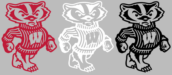 Wisconsin Badgers Bucky Badger Premium DieCut Vinyl Decal PICK COLOR & SIZE