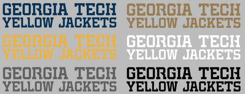 Georgia Tech Yellow Jackets Team Name Logo Premium DieCut Vinyl Decal PICK COLOR & SIZE
