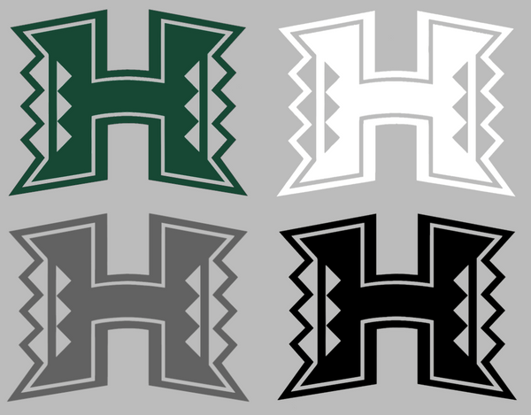 Hawaii Warriors Team Logo Premium DieCut Vinyl Decal PICK COLOR & SIZE