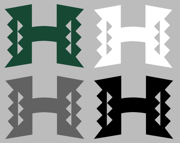 Hawaii Warriors Alternate Team Logo Premium DieCut Vinyl Decal PICK COLOR & SIZE
