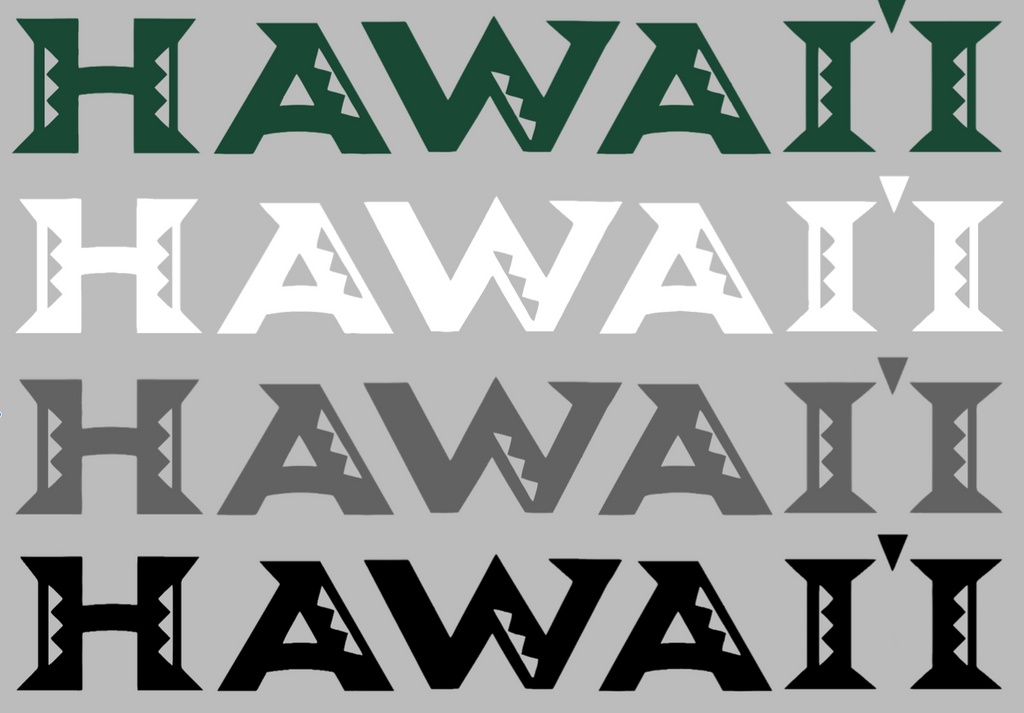 Hawaii Warriors Team Name Logo Premium DieCut Vinyl Decal PICK COLOR & SIZE