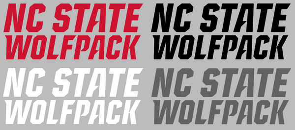 North Carolina NC State Wolfpack Team Name Logo Premium DieCut Vinyl Decal PICK COLOR & SIZE