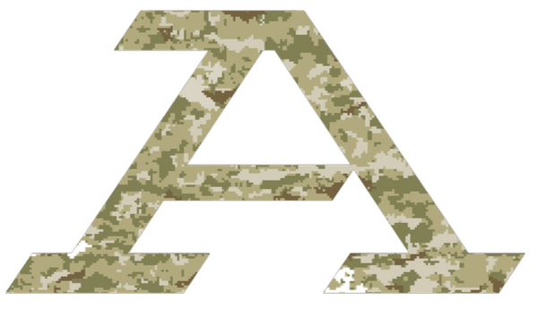Akron Zips Salute to Service Camouflage Camo Vinyl Decal PICK SIZE