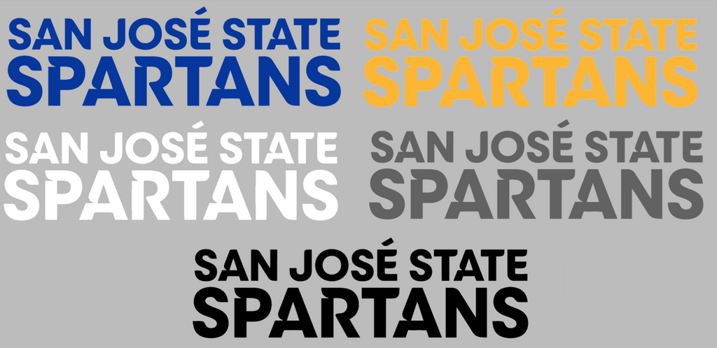 San Jose Spartans Team Name Logo Premium DieCut Vinyl Decal PICK COLOR & SIZE