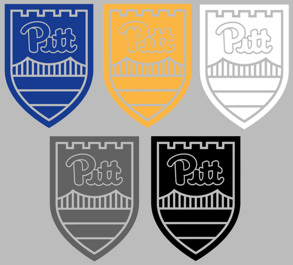 Pittsburgh Pitt Panthers Bridge Shield Logo Premium DieCut Vinyl Decal PICK COLOR & SIZE