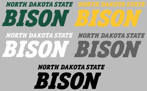 North Dakota State Bison Team Name Logo Premium DieCut Vinyl Decal PICK COLOR & SIZE