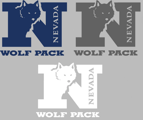 Nevada Wolf Pack Retro Throwback Logo Premium DieCut Vinyl Decal PICK COLOR & SIZE