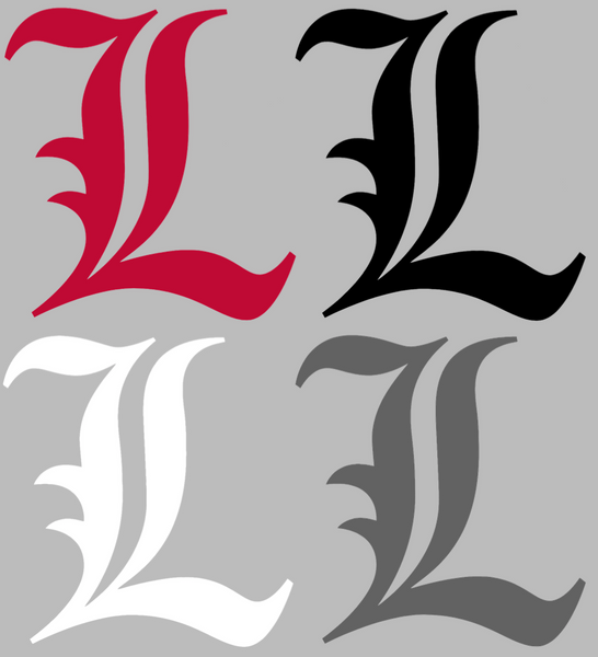 Louisville Cardinals L Logo Premium DieCut Vinyl Decal PICK COLOR & SIZE