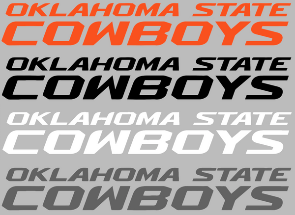Oklahoma State Cowboys Team Name Logo Premium DieCut Vinyl Decal PICK COLOR & SIZE