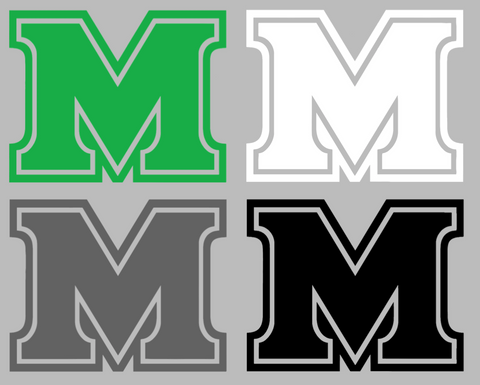 Marshall Thundering Herd M Logo Premium DieCut Vinyl Decal PICK COLOR & SIZE