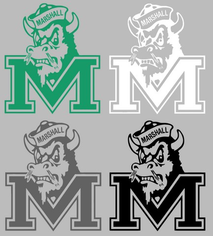 Marshall Thundering Herd Retro Throwback Premium DieCut Vinyl Decal PICK COLOR & SIZE