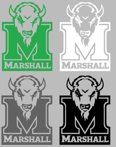 Marshall Thundering Herd Alternate Team Logo Premium DieCut Vinyl Decal PICK COLOR & SIZE