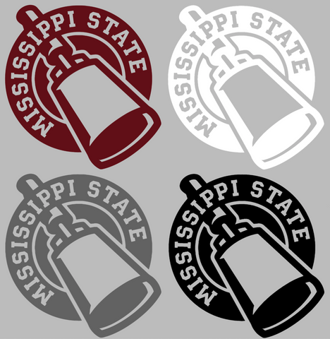 Mississippi State Bulldogs Cowbell Logo Premium DieCut Vinyl Decal PICK COLOR & SIZE