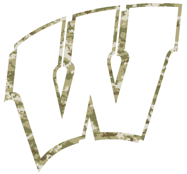 Wisconsin Badgers Salute to Service Camouflage Camo Vinyl Decal PICK SIZE