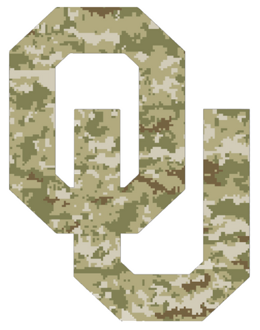Oklahoma Sooners Salute to Service Camouflage Camo Vinyl Decal PICK SIZE