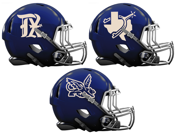 Texas Rangers City Connect Custom Concept Navy Blue Mini Riddell Speed Football Helmet