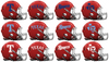 Texas Rangers Custom Concept Red Mini Riddell Speed Football Helmet