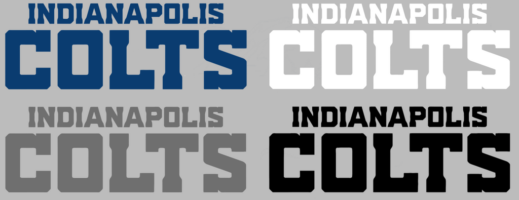 Indianapolis Colts Team Name Logo Premium DieCut Vinyl Decal PICK COLOR & SIZE