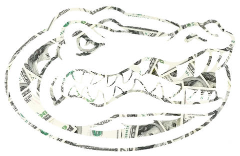 Florida Gators Team Logo Money Print Premium DieCut Vinyl Decal PICK SIZE