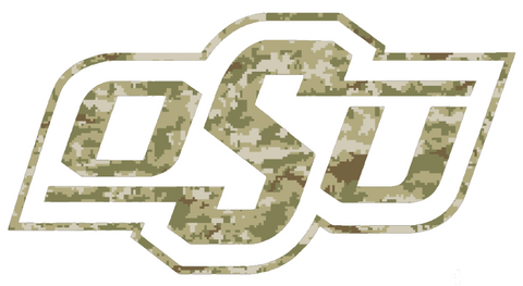 Oklahoma State Cowboys Salute to Service Camouflage Camo Vinyl Decal PICK SIZE