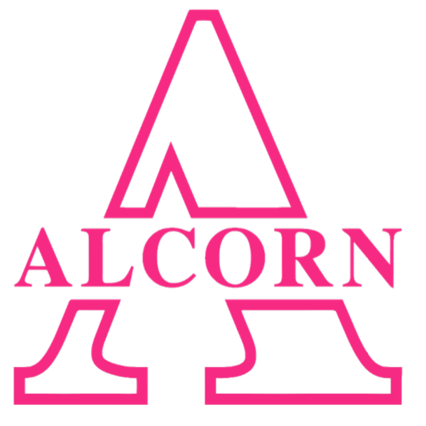 Alcorn State Braves HOT PINK Team Logo Premium DieCut Vinyl Decal PICK SIZE