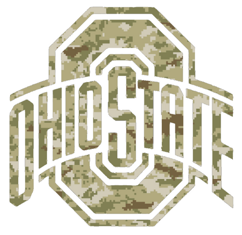 Ohio State Buckeyes Team Logo Salute to Service Camouflage Camo Vinyl Decal PICK SIZE
