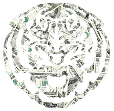 LSU Tigers Team Logo Money Print Premium DieCut Vinyl Decal PICK SIZE