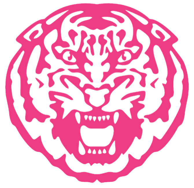 LSU Tigers HOT PINK Team Logo Premium DieCut Vinyl Decal PICK SIZE