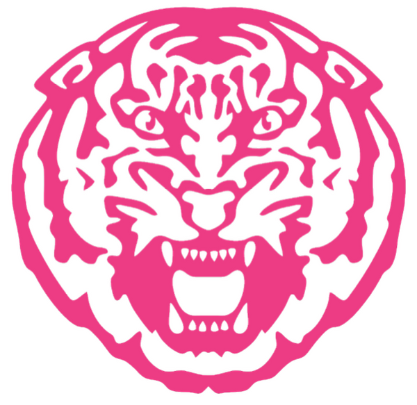 LSU Tigers HOT PINK Team Logo Premium DieCut Vinyl Decal PICK SIZE