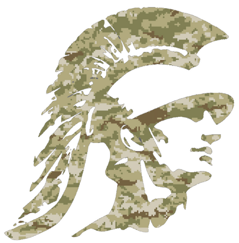 USC Trojans Retro Throwback Logo Salute to Service Camouflage Camo Vinyl Decal PICK SIZE