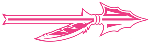 Florida State Seminoles HOT PINK Spear Logo Premium DieCut Vinyl Decal PICK SIZE