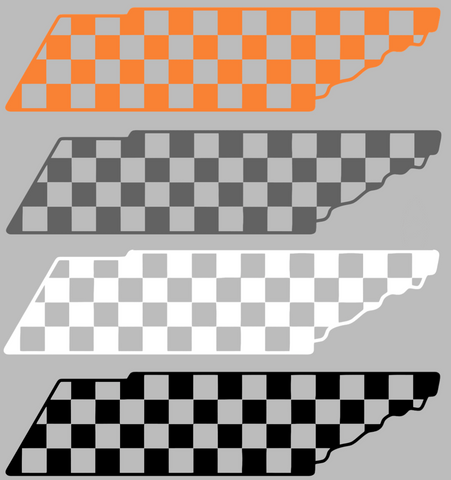 Tennessee Volunteers Checkerboard State Logo Premium DieCut Vinyl Decal PICK COLOR & SIZE