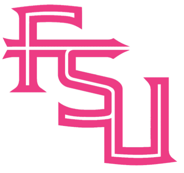 Florida State Seminoles HOT PINK FSU Logo Premium DieCut Vinyl Decal PICK SIZE