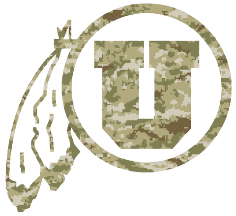 Utah Utes Salute to Service Camouflage Camo Vinyl Decal PICK SIZE