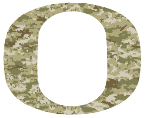 Oregon Ducks Team Logo Salute to Service Camouflage Camo Vinyl Decal PICK SIZE