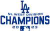 Los Angeles Dodgers 2023 NL West Division Champions Premium Vinyl Decal PICK COLOR & SIZE
