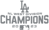 Los Angeles Dodgers 2023 NL West Division Champions Premium Vinyl Decal PICK COLOR & SIZE