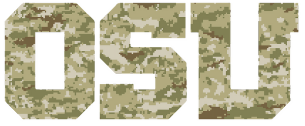 Oregon State Beavers OSU Logo Salute to Service Camouflage Camo Vinyl Decal PICK SIZE