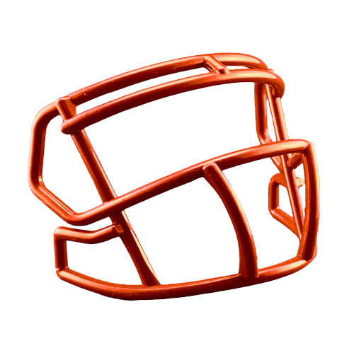 Orange Custom Riddell Speed Mini Football Helmet Facemask