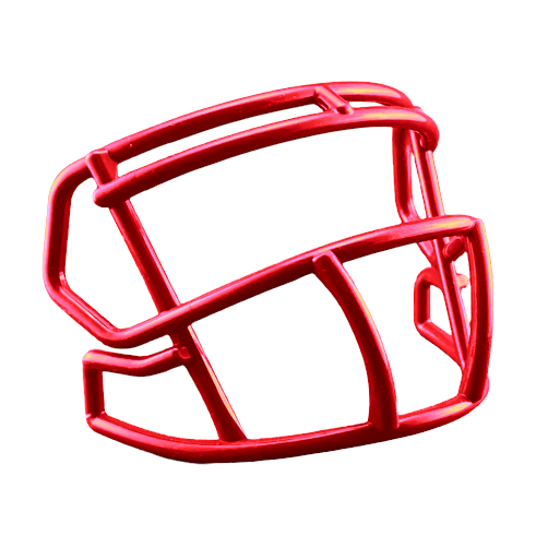 Red Custom Riddell Speed Mini Football Helmet Facemask