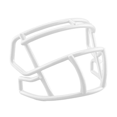 White Custom Riddell Speed Mini Football Helmet Facemask