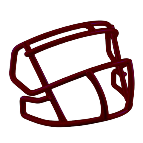 Maroon Custom Riddell Speed Mini Football Helmet Facemask
