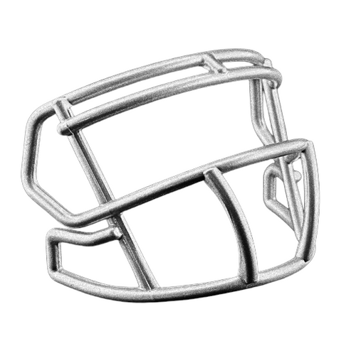 Metallic Silver Custom Riddell Speed Mini Football Helmet Facemask
