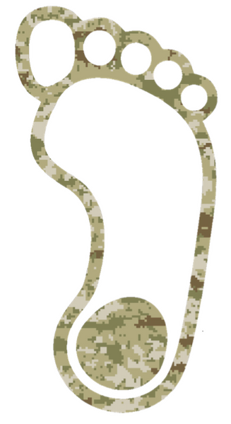 North Carolina Tar Heels Alternate Logo Salute to Service Camouflage Camo Vinyl Decal PICK SIZE