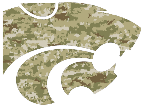 Kansas State Wildcats Salute to Service Camouflage Camo Vinyl Decal PICK SIZE