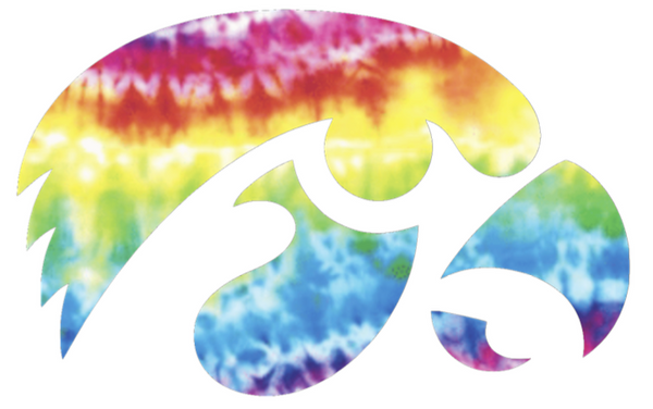 Iowa Hawkeyes Team Logo Crucial Catch Cancer Multi Color Vinyl Decal PICK SIZE